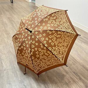 Vintage Diane Von Furstenberg Heart Print Umbrella